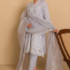 CROSS STITCH ORIGINAL BRAND CELESTIAL BREEZE-3 PIECE CHIKANKARI SUIT - Image 4